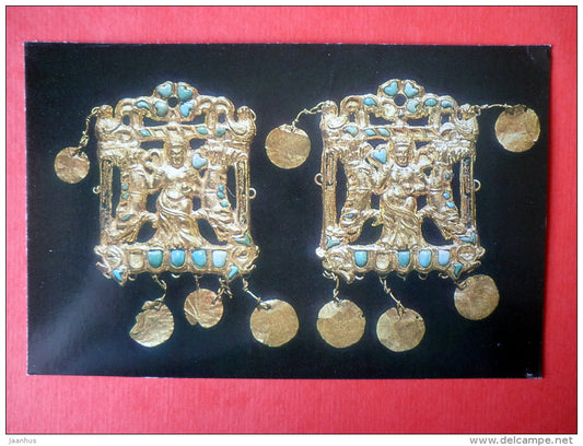 Pendants with a Goddess - National Museum of Afghanistan - archaeology - Bactrian Gold - 1984 - USSR Russia - unused - JH Postcards