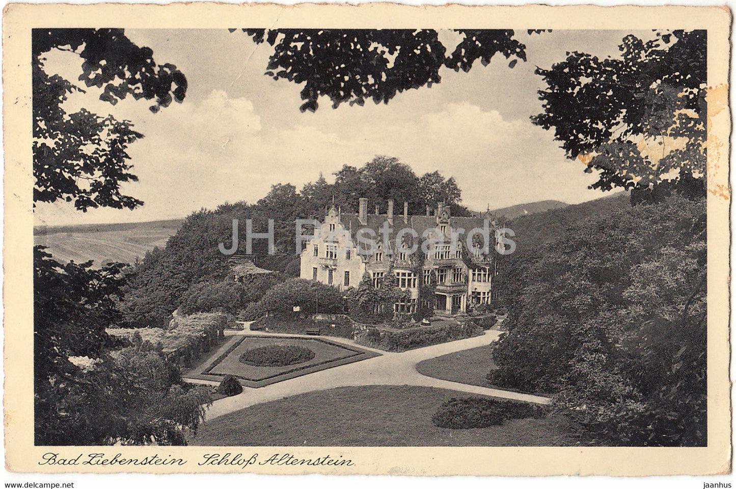 Bad Liebenstein - Schloss Altenstein - castle - old postcard - 1934 - Germany - used - JH Postcards