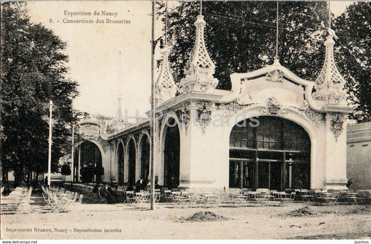 Exposition de Nancy - Consortium des Brasseries - 8 - old postcard - 1909 - France - used - JH Postcards