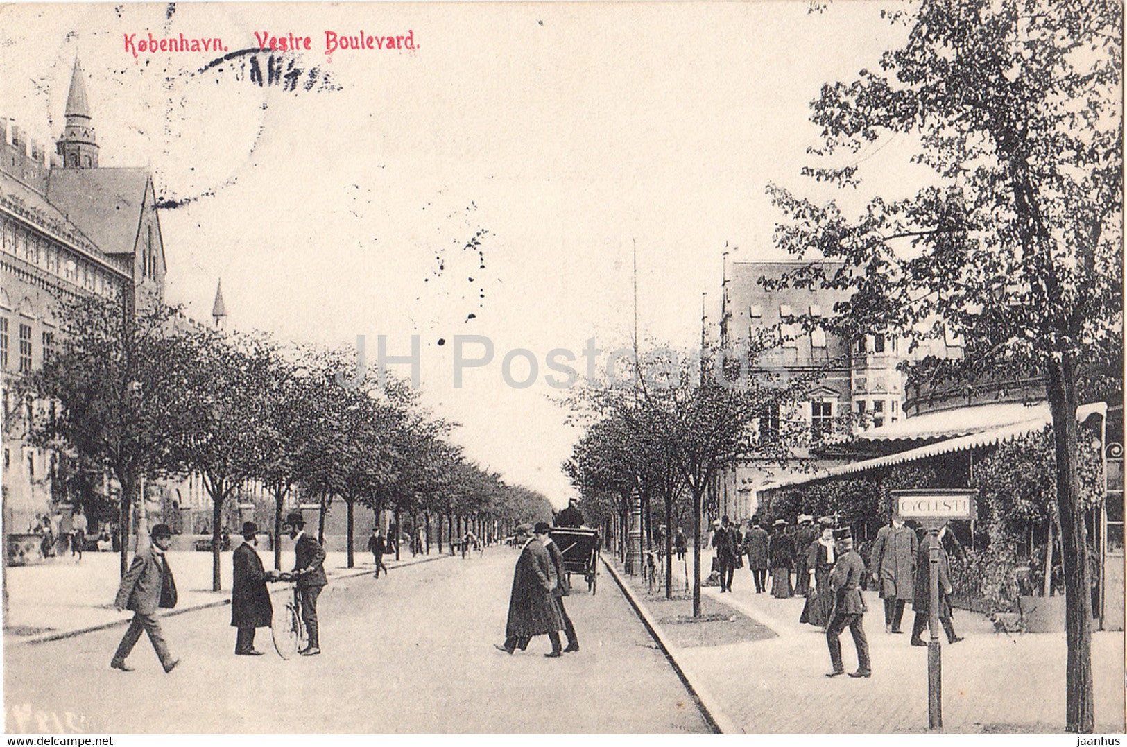 Kobenhavn - Copenhagen - Vestre Boulevard - old postcard - Denmark - used - JH Postcards