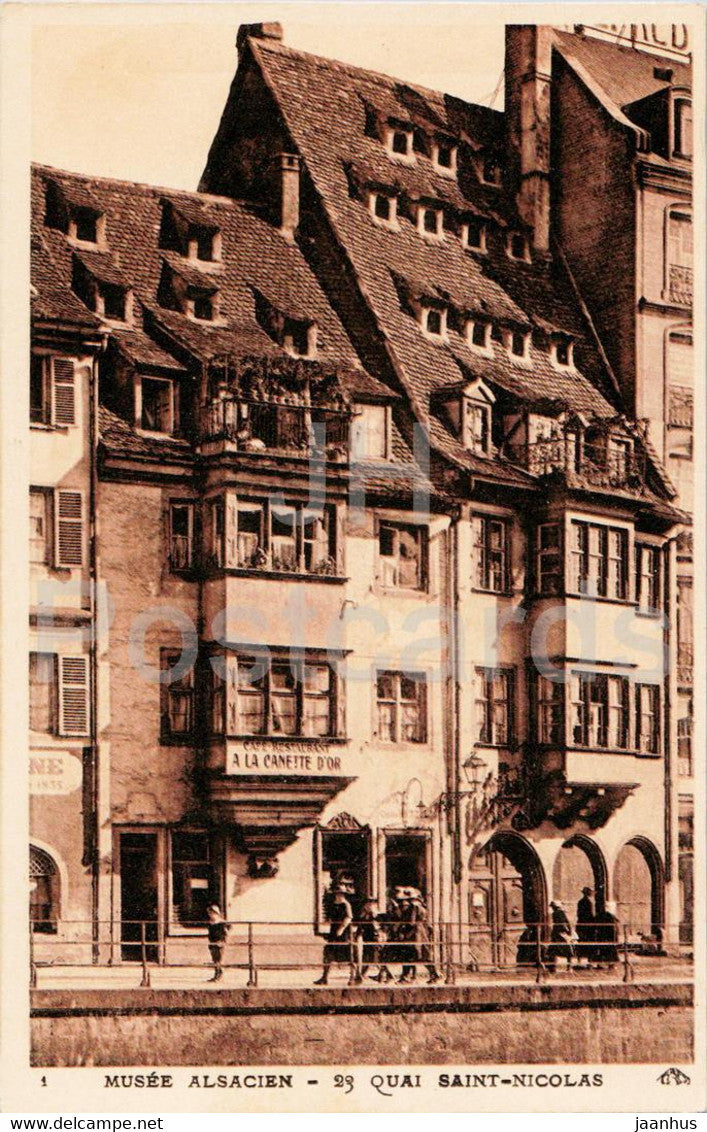 Strasbourg - Strassburg - Musee Alsacien - Quai Saint Nicolas - museum - 23 - old postcard - France - unused - JH Postcards