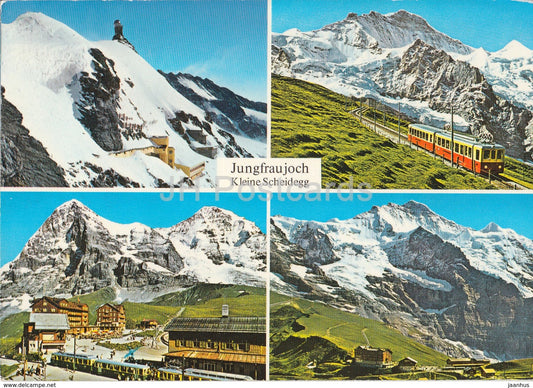 Jungfraujoch - Kleine Scheidegg - railway - train - 5975 - Switzerland - 1982 - used - JH Postcards