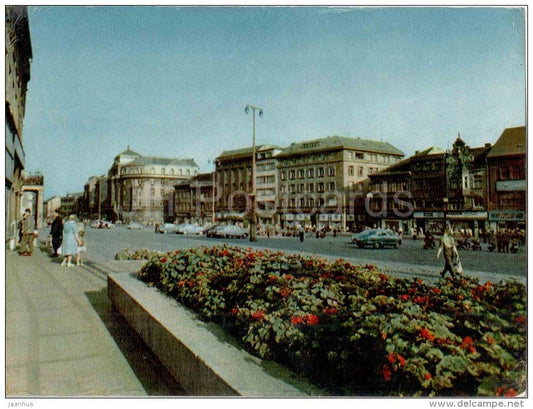 Usti nad Labem - Peace Square - Czechoslovakia - Czech - used in 1965 - JH Postcards