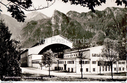 Passionstheater Oberammergau gegen Kofel 1341 m - theater - old postcard - Germany - unused - JH Postcards