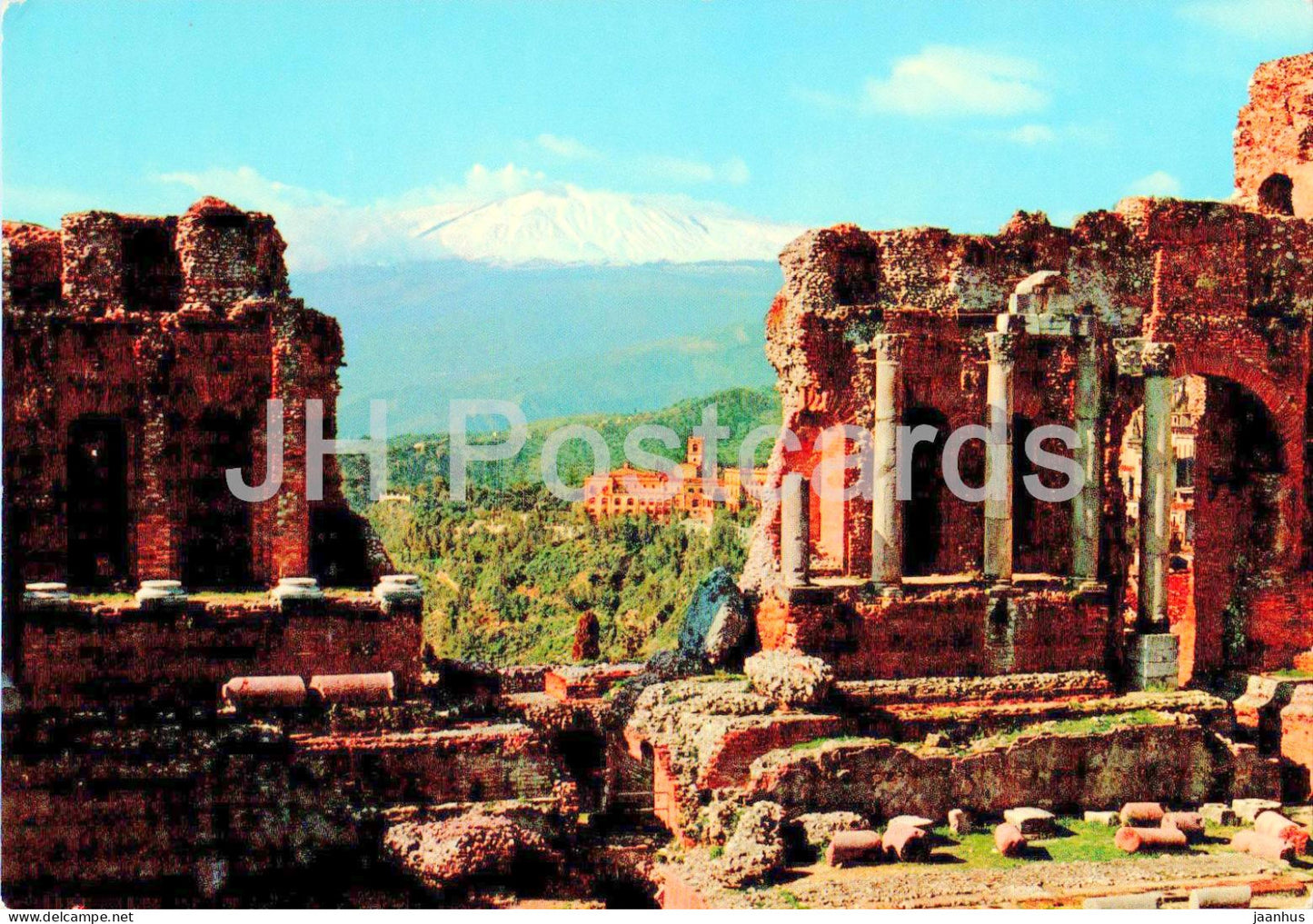 Taormina - Teatro Greco - Greek Theatre - ancient world - 20 - Italy - unused - JH Postcards