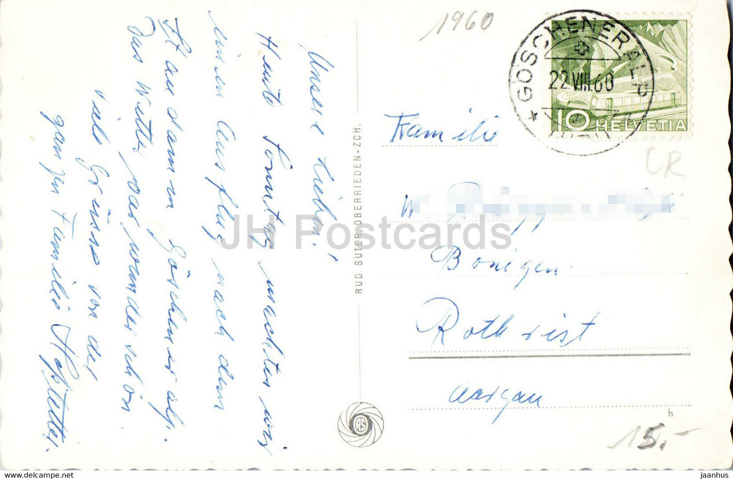 Goscheneralp - 7517 - 1960 - Suisse - occasion