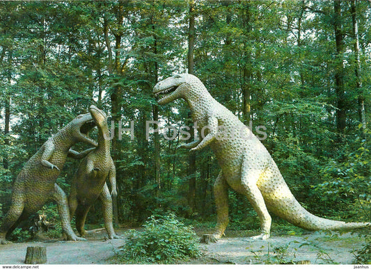 Camtosaurus und Antrodemus - dinosaur - Saurierpark Kleinwelka - DDR Germany - unused - JH Postcards