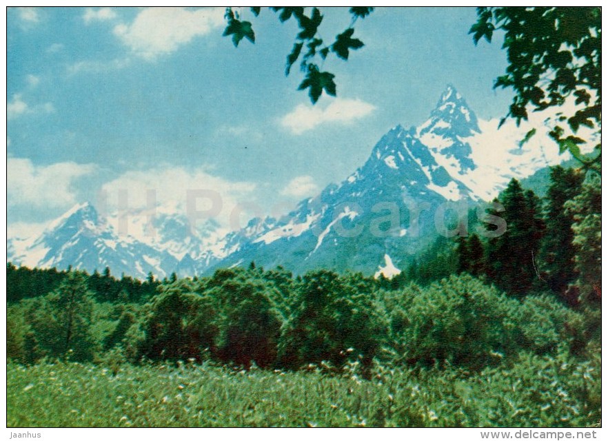 Ine Peak - Dombay - 1964 - Russia USSR - unused - JH Postcards