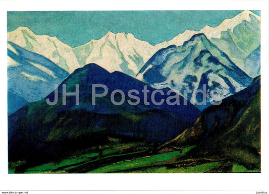 painting by N. Roerich - Dobi Nulla . Kuluta - India - Russian art - 1974 - Russia USSR - unused - JH Postcards