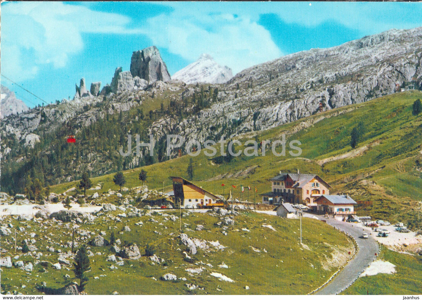 Dolomiti - Passo Falzarego 2117 m - Cinque Torri 2366 m - Antelao 3263 m - Italy - Italia - unused - JH Postcards