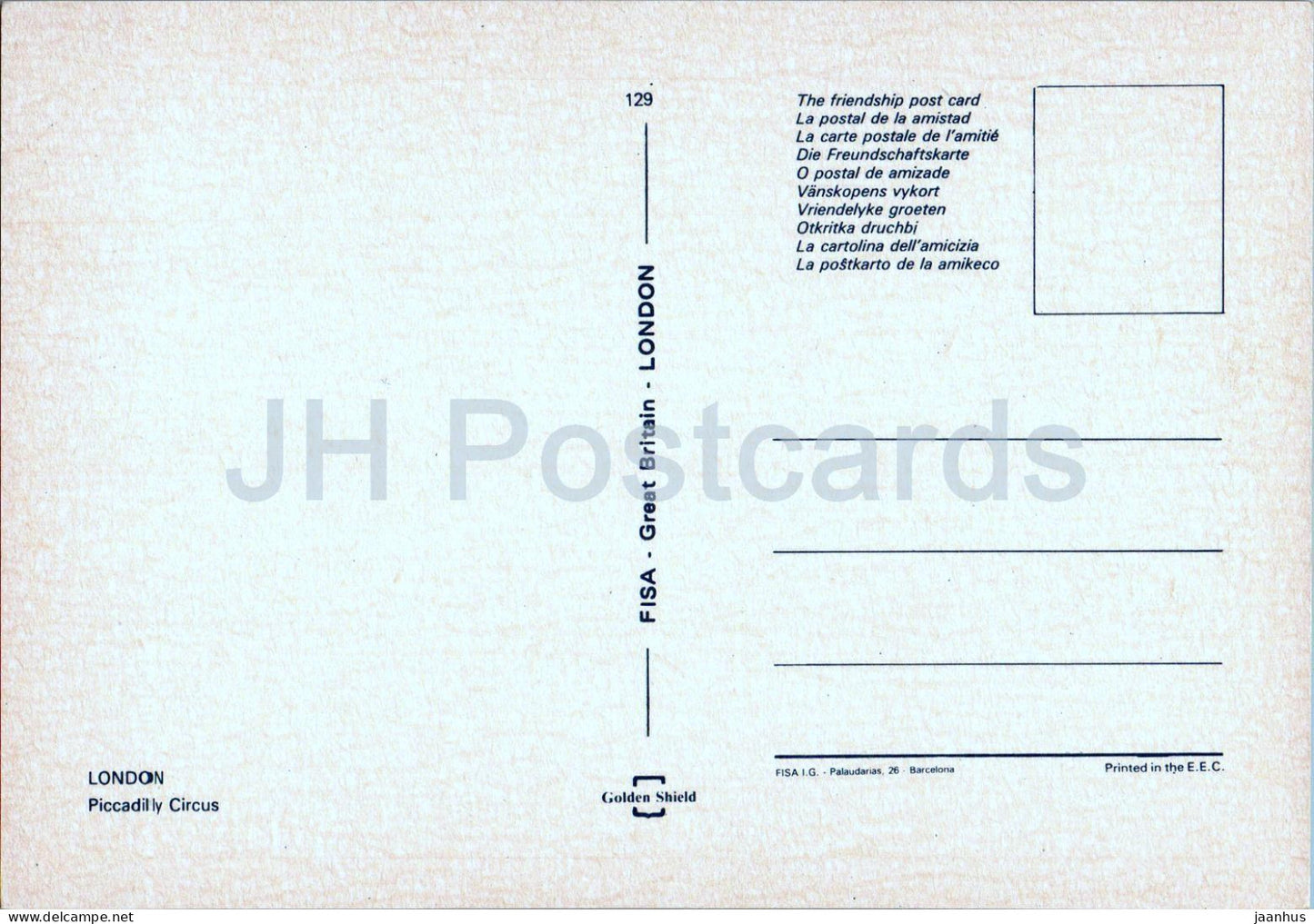 London Piccadilly Circus - bus - car - 129 - England - United Kingdom - unused