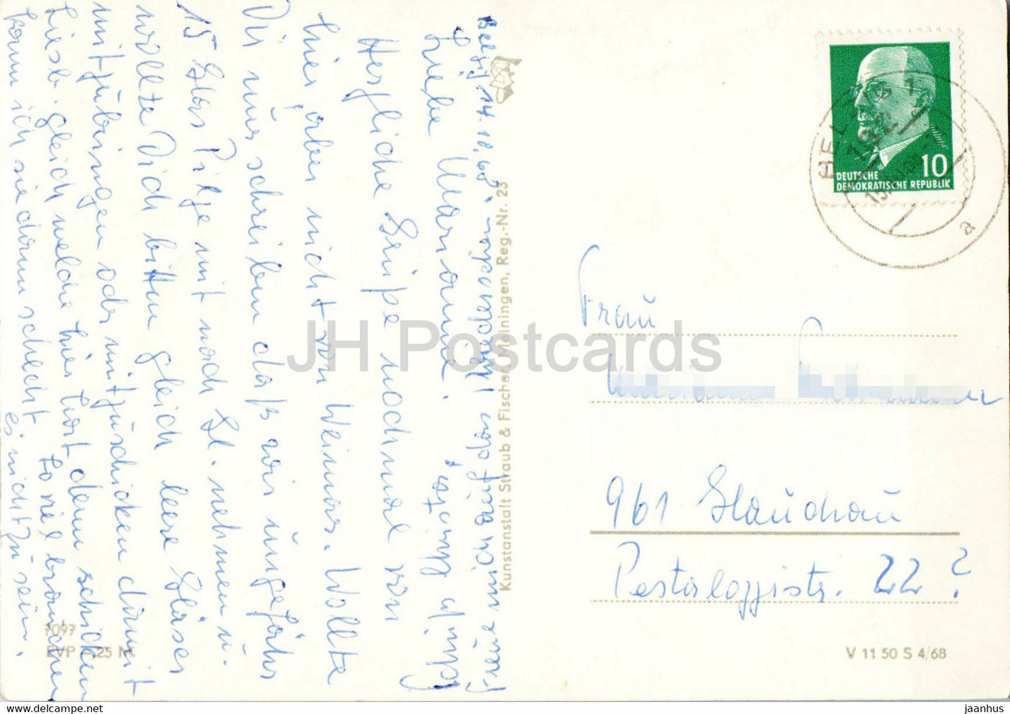 Weimar - Deutschlands Dichterstadt - Goethehaus - Nationaltheater - Rathaus - old postcard - 1968 - Germany DDR - used
