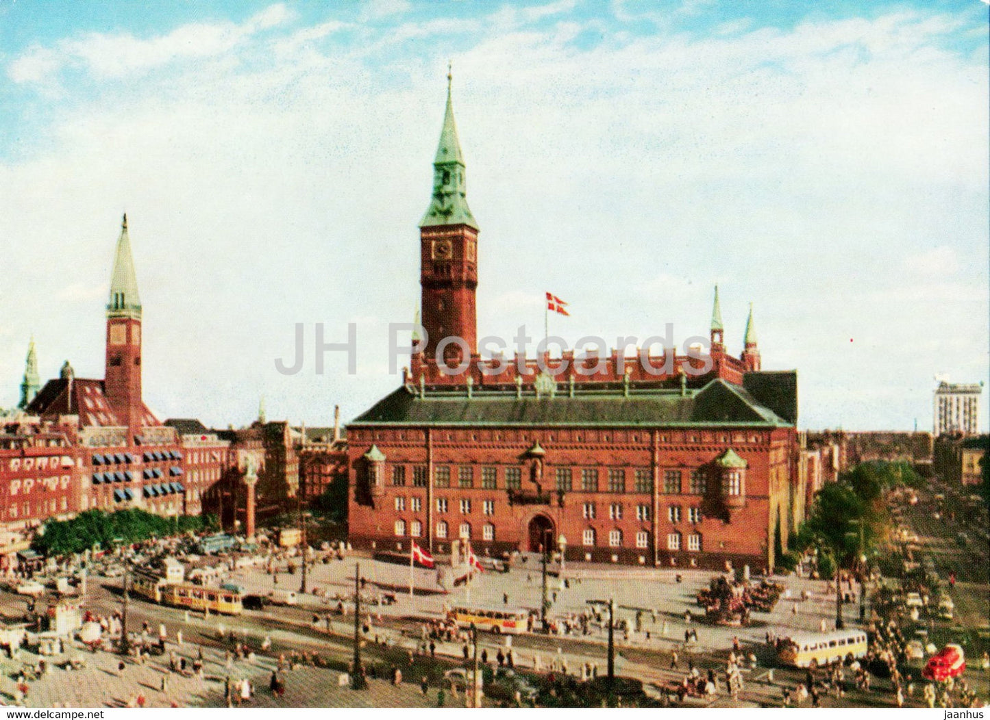 Copenhagen - Town Hall Square - 3 - Denmark - unused - JH Postcards