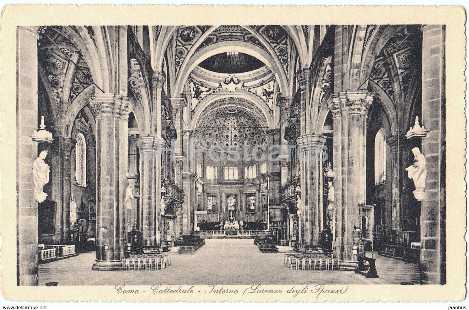 Como - Cattedrale - Interno - Lorenzo degli Spazzi - cathedral - old postcard - Italy - unused - JH Postcards