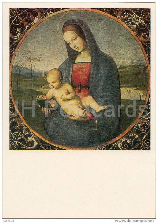 painting by Raphael - The Conestabile Madonna - Madonna with Child - Italian art - 1984 - Russia USSR - unused - JH Postcards