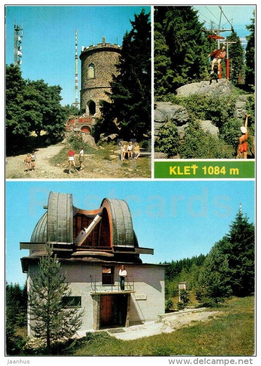 Klet 1084 m - mountain - observatory - telescope - Czech - Czechoslovakia - unused - JH Postcards