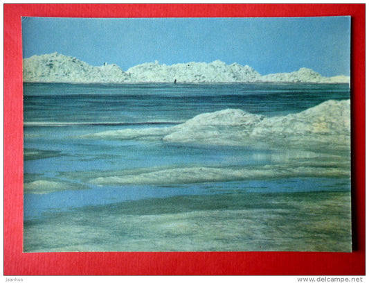 Ice floating in the Daugava river - Latvian Views - 1963 - Latvia USSR - unused - JH Postcards
