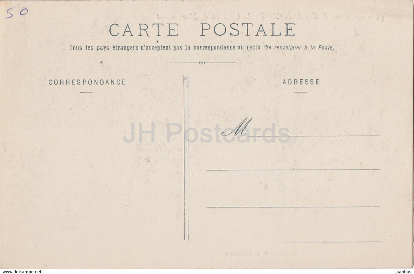 Environs de Cherbourg - Le Chateau de Martinvast - castle - old postcard - France - unused