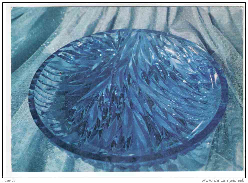 Decorative Dish Tian Shan by Ye. Rogov - Glass items - 1973 - Russia USSR - unused - JH Postcards