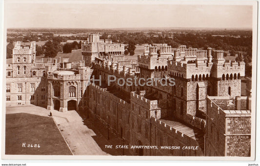 Windsor Castle - The State Apartments - H.2424 - 1952 - United Kingdom - England - used - JH Postcards