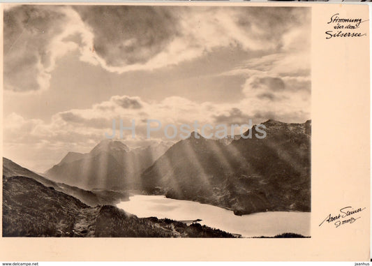 Stimmung uber dem Silsersee - 1959 - Switzerland - used - JH Postcards