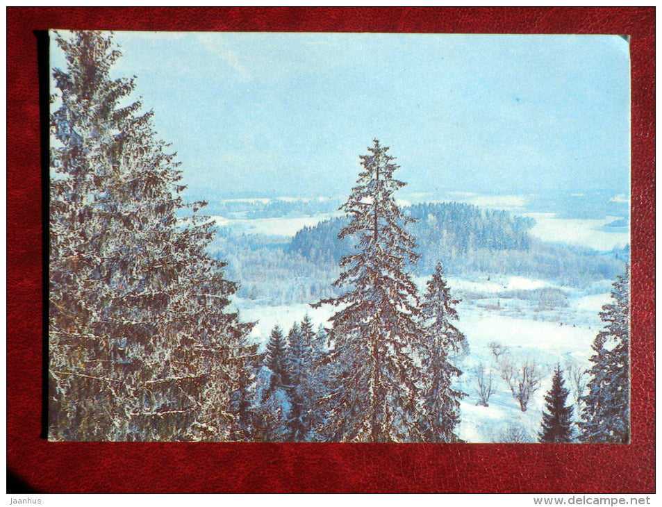 South Estonian winter landscape - 1979 - Estonia USSR - unused - JH Postcards