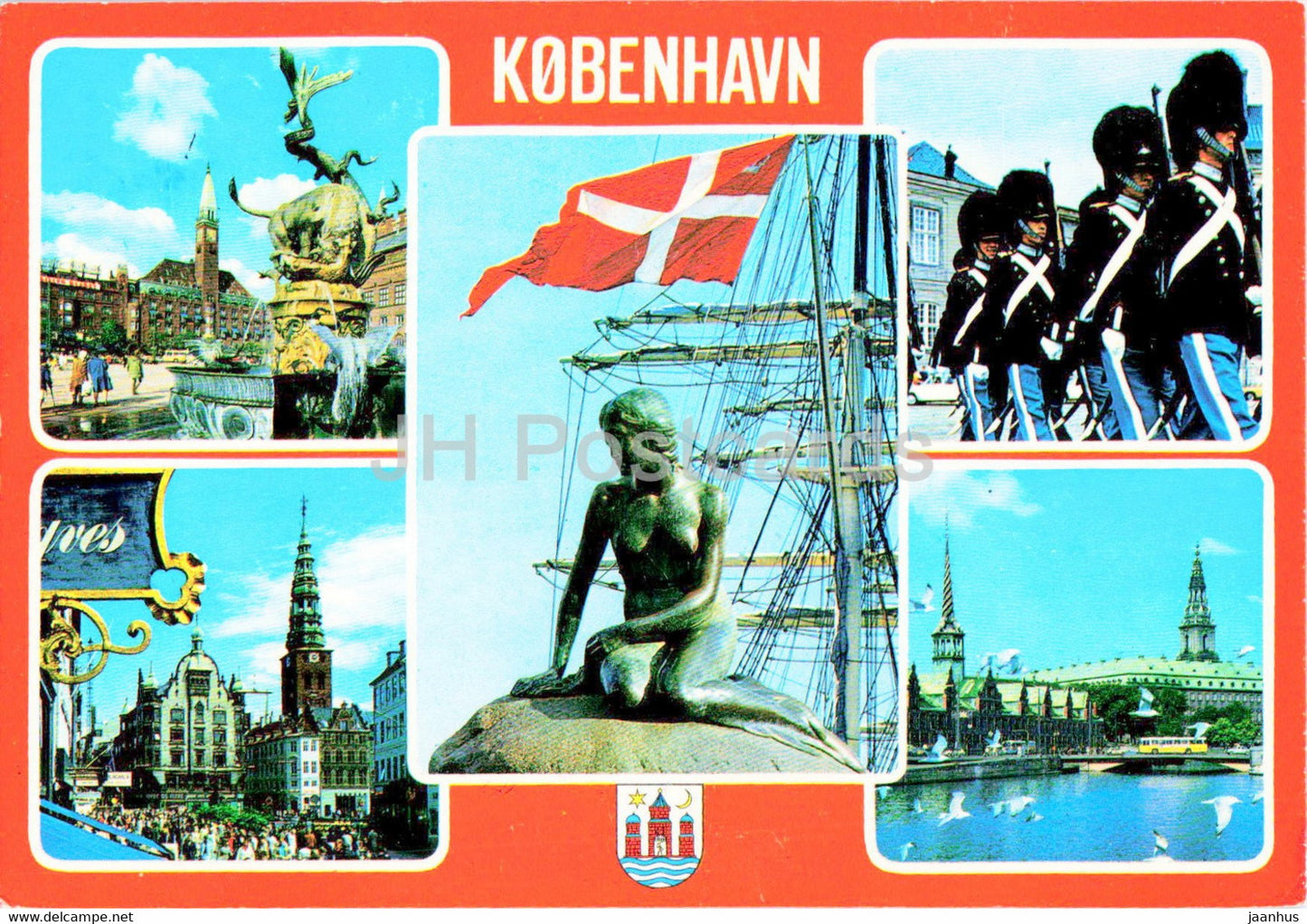 Copenhagen - The Little Mermaid - street views - multiview - 1991 - Denmark - used - JH Postcards