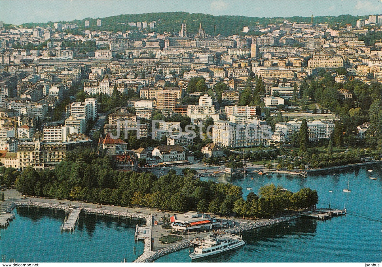 Lausanne Ouchy - Vue Aerienne - aerial view - 8249 - Switzerland - unused - JH Postcards