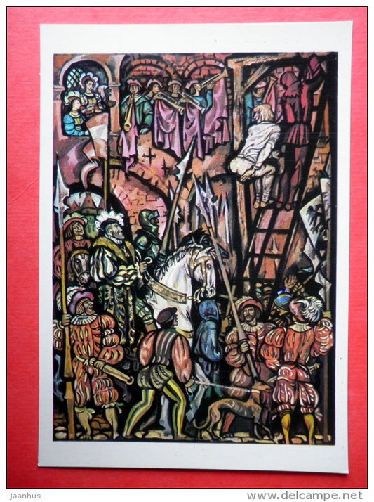 King - horse - The Legend of Thyl Ulenspiegel and Lamme Goedzak by de Coster - 1975 - Russia USSR - unused - JH Postcards
