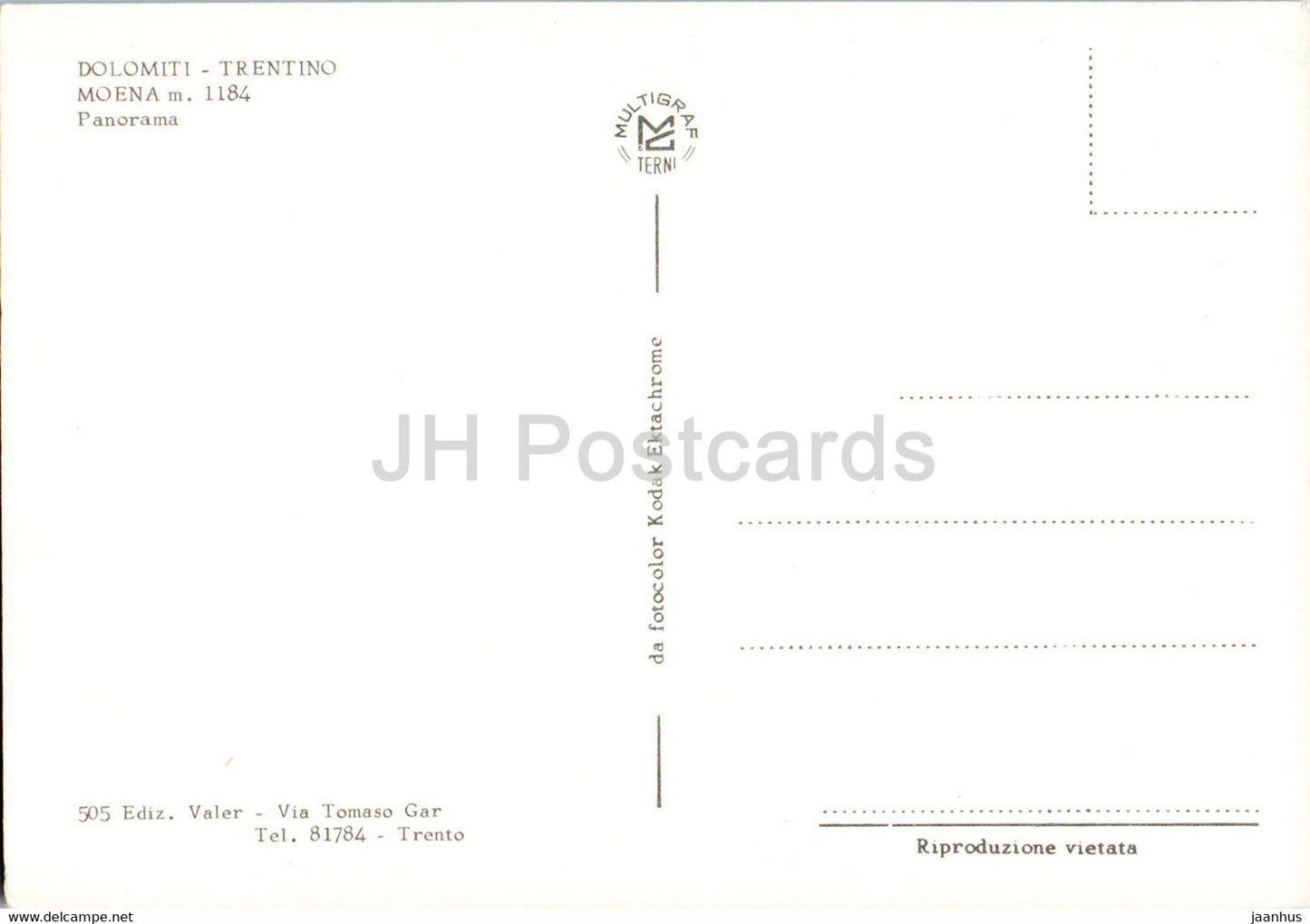 Moena 1184 m - Panorama - Dolomiti - Trentino - Italy - unused