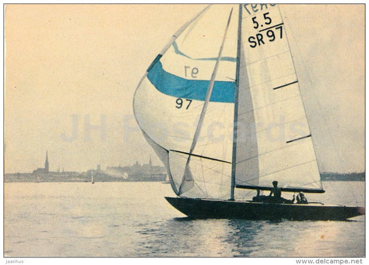 Gulf of Tallinn - sailing boat - Tallinn - 1968 - Estonia USSR - unused - JH Postcards