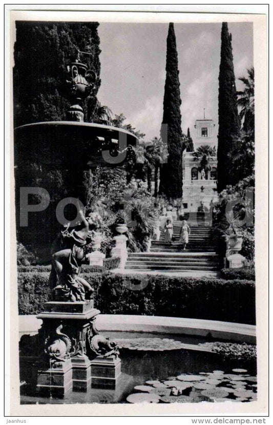 dendrarium - central stairway - Sochi - photo card - 1959 - Russia USSR - unused - JH Postcards