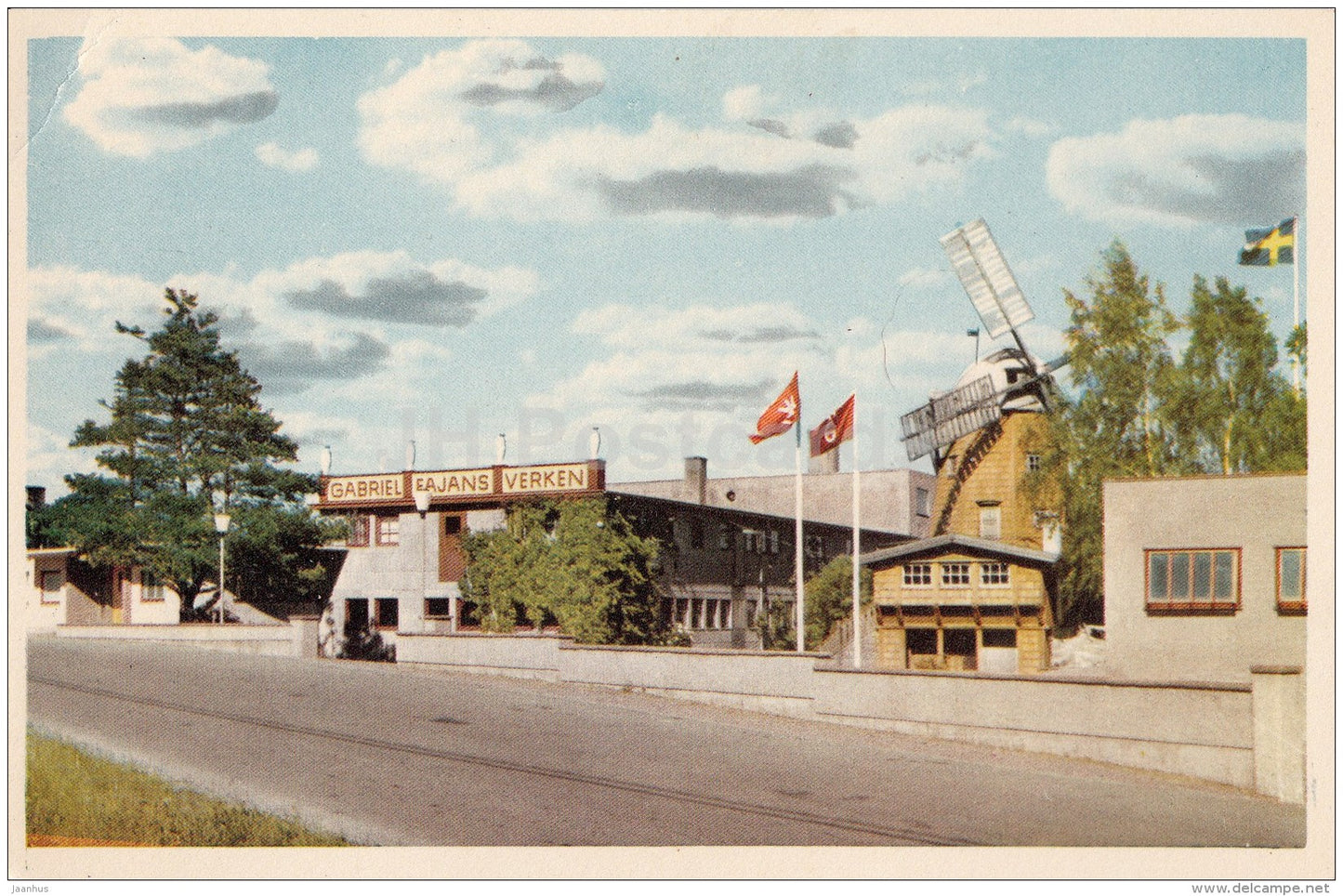 Keramikfabriken i Timmernabben - Ceramics Factory in Timmernabben - windmill - Sweden - unused - JH Postcards