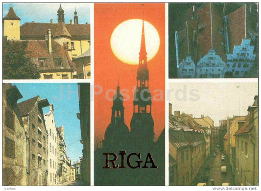 Historical Museum - Three Brothers houses - Riga - Old Town - 1987 - Latvia USSR - unused - JH Postcards