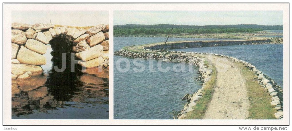 boulder dam - Solovetsky Nature and Architectural Preserve - 1986 - Russia USSR - unused - JH Postcards