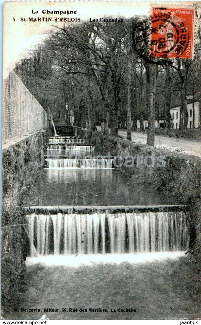 St Martin D'Ablois - Les Cascades - 4 - old postcard - 1910 - France - used - JH Postcards