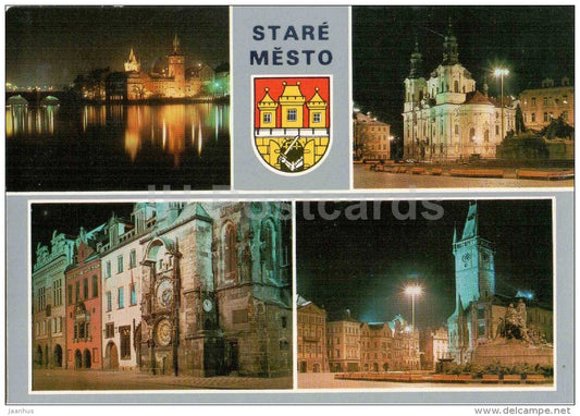 Stare Mesto - Old Town - Charles Bridge - Smetanovo museum - square - Praha - Prague - Czechoslovakia - Czech - unused - JH Postcards