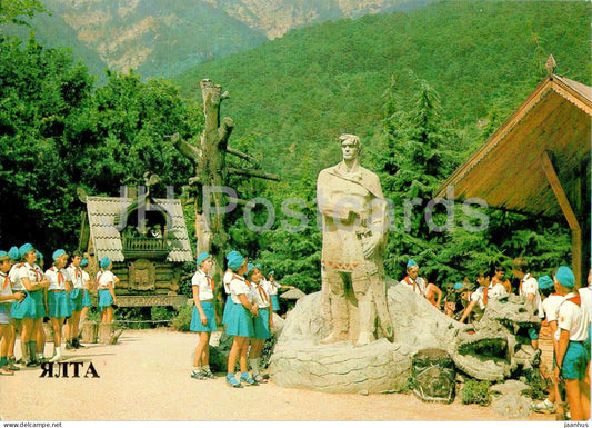 Yalta - Fairy Tale Glade - pioneers - Crimea - 1984 - Ukraine USSR - unused - JH Postcards