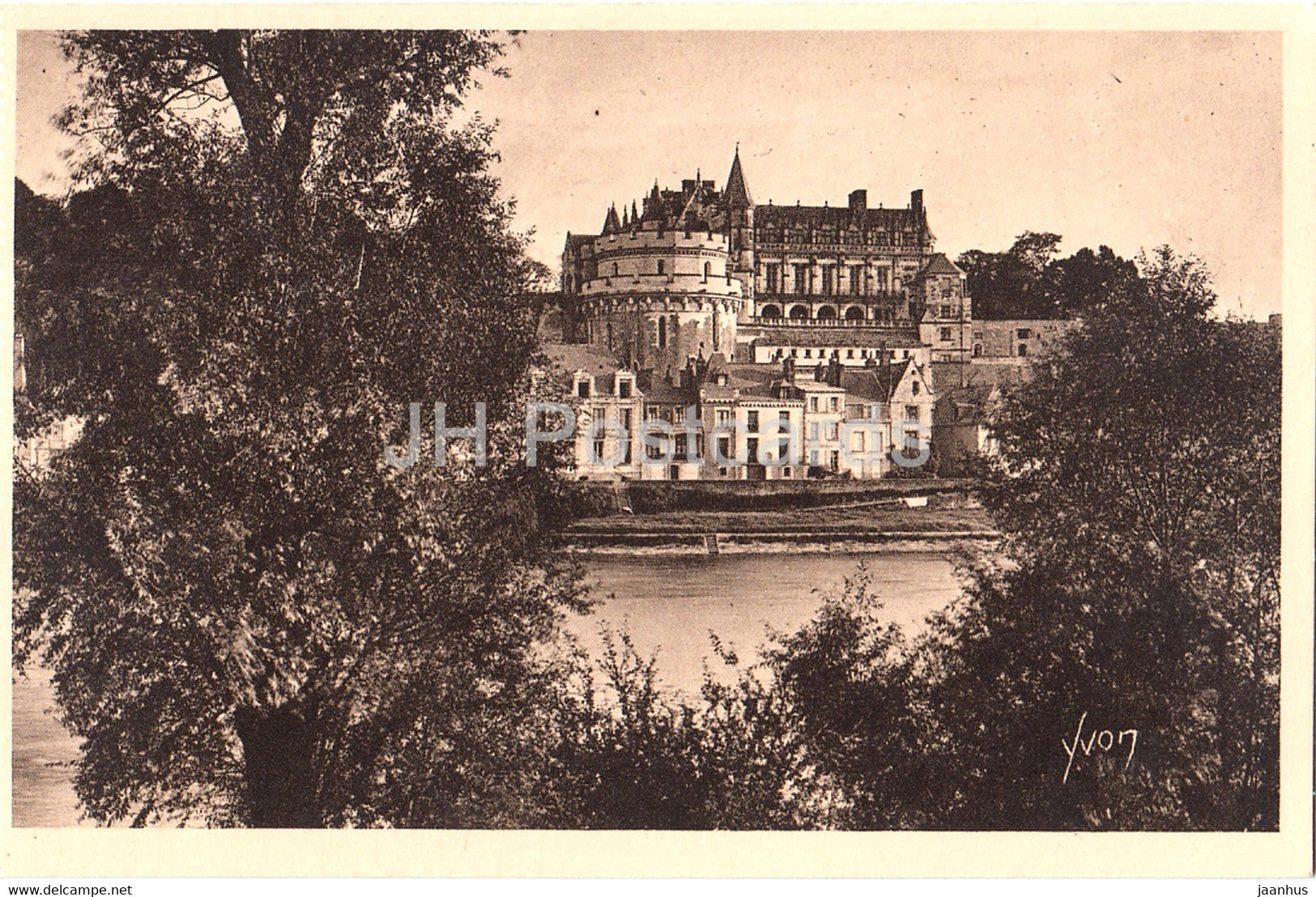 Chateau d'Amboise - Vue Generale prise des Bords de la Loire - 24 - castle - old postcard - France - unused - JH Postcards
