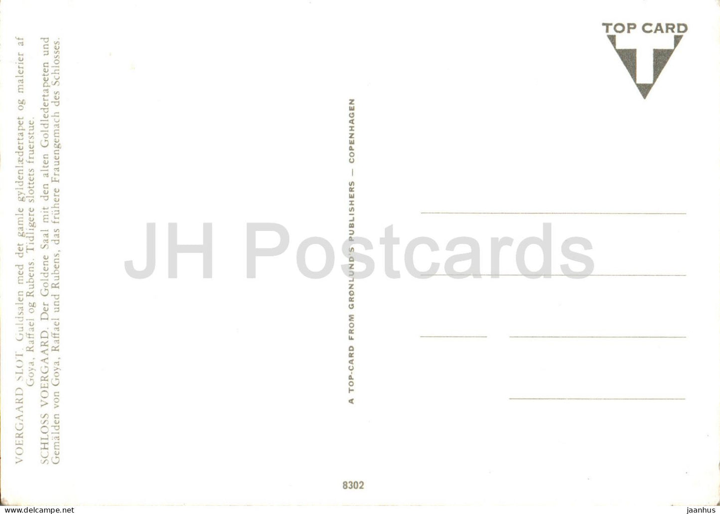 Voergaard Slot - Guldsalen - Golden Hall - château - 8302 - Danemark - inutilisé 