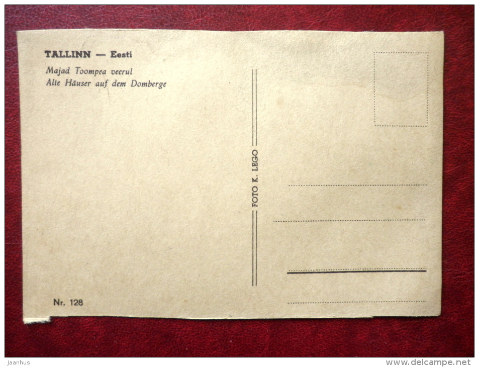 Old houses on the Toompea - Old Town - Tallinn - nr 128 - 1920s-1930s - Estonia - unused - JH Postcards