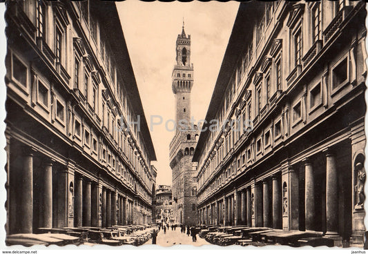 Firenze - Florence - Arcade of the Uffizi - 917 - 1939 - old postcard - Italy - used - JH Postcards