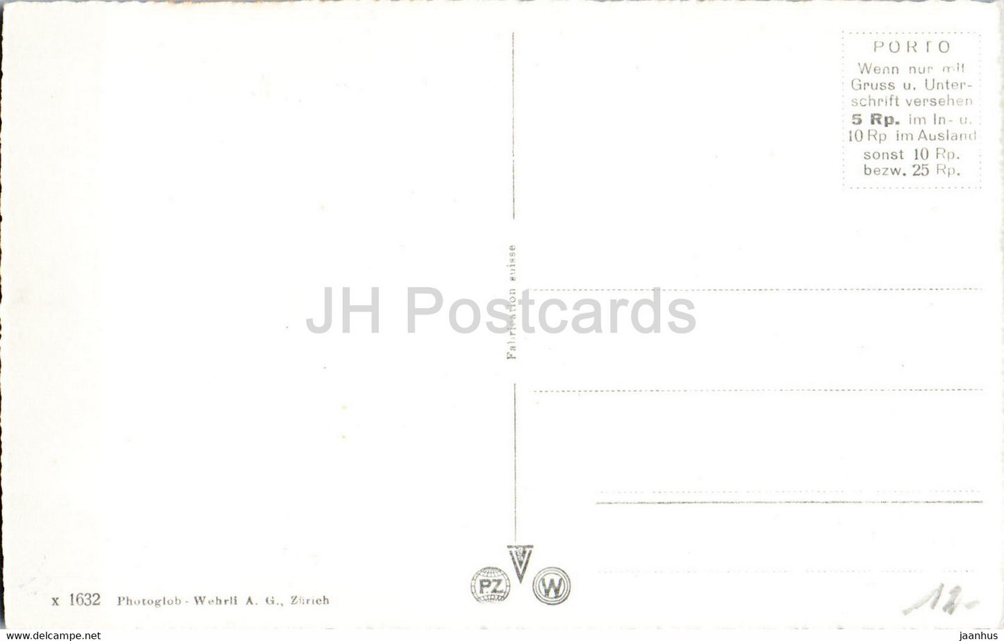 Andermatt 1444 m gegen das Urnerloch - 1632 - carte postale ancienne - Suisse - inutilisée