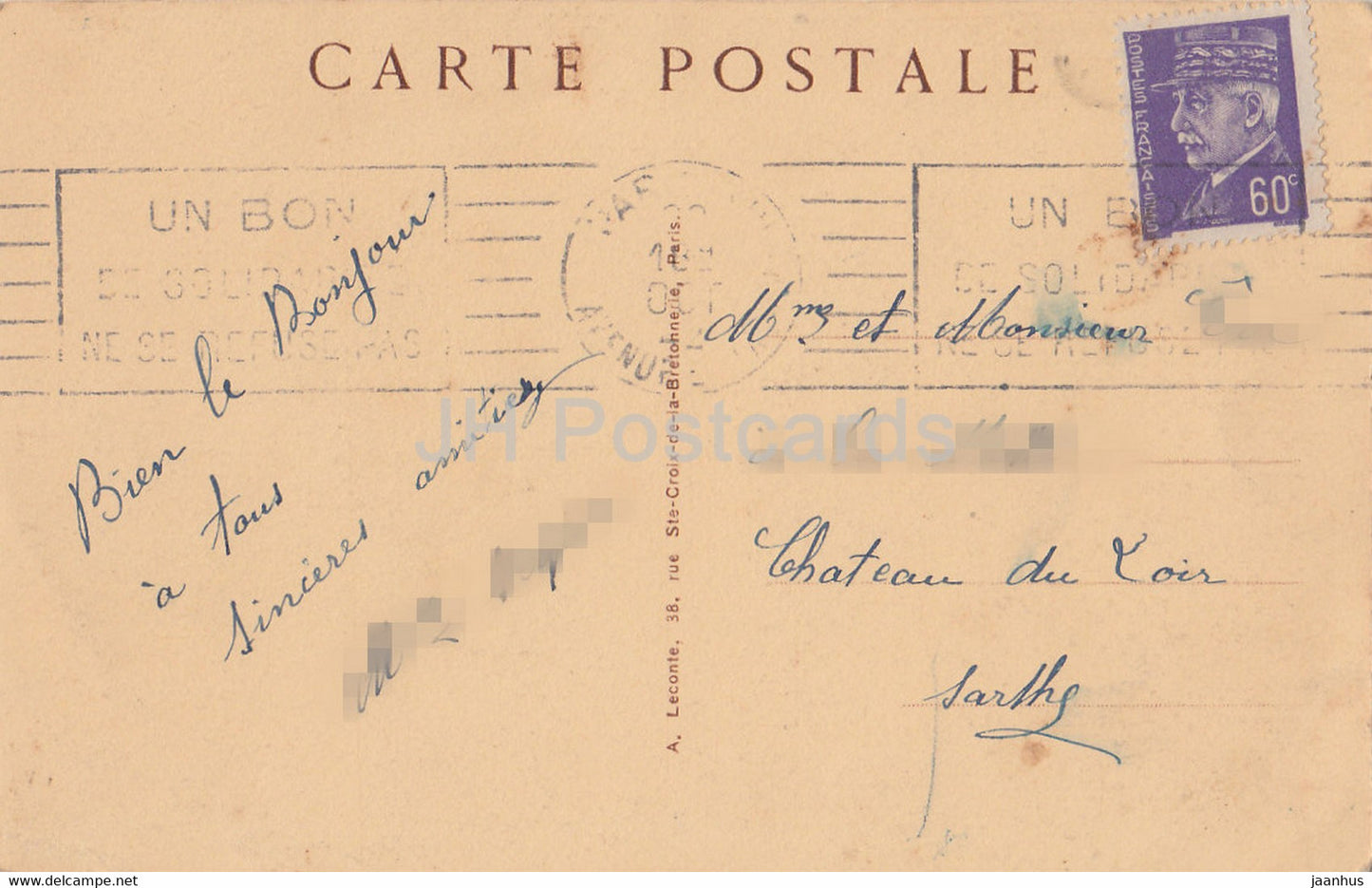 Paris - Le nouveau Trocadéro vu des jardins - 24 - carte postale ancienne - France - occasion