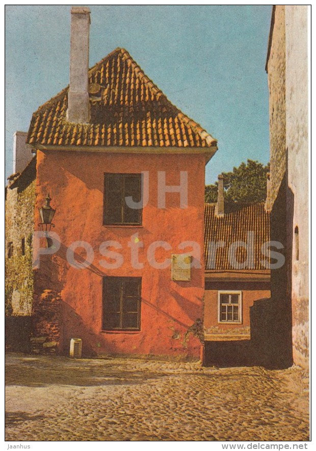 a small house in Toompea built in the 17th century - Old Town - Tallinn - 1986 - Estonia USSR - unused - JH Postcards