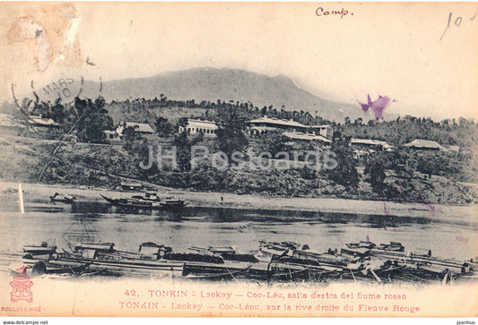 Tonkin - Laokay - Coc Leu salla destra del fiume rosso - old postcard - 1910 - Viatnam - used - JH Postcards