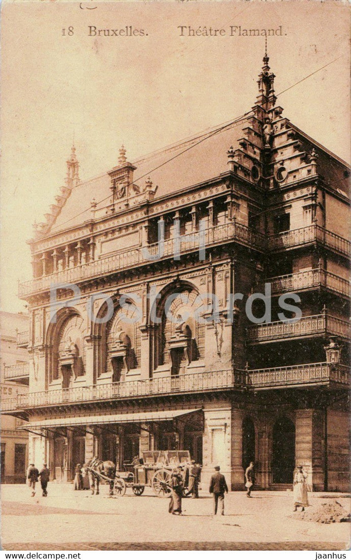 Bruxelles - Brussels - Theatre Flamand - 18 - old postcard - 1912 - Belgium - used - JH Postcards