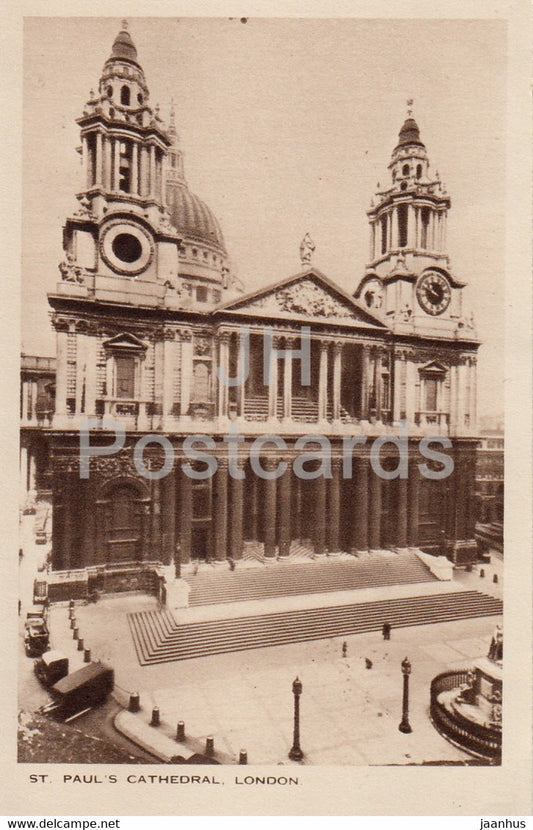 London - St Paul's Cathedral - old postcard - England - United Kingdom - unused - JH Postcards