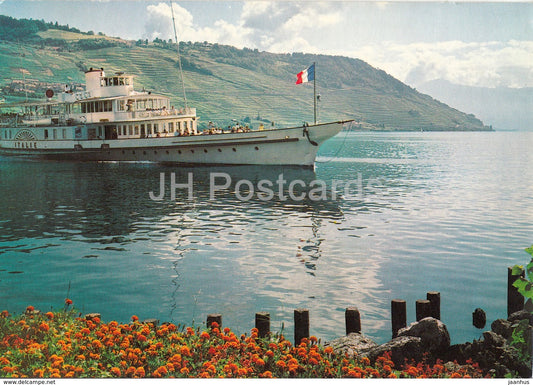 Lac Leman - MS Italie - passenger ship - Switzerland - unused - JH Postcards