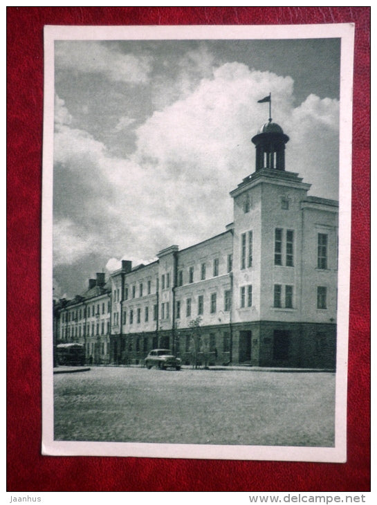 city centre - car Pobeda - Narva - 1956 - Estonia USSR - unused - JH Postcards